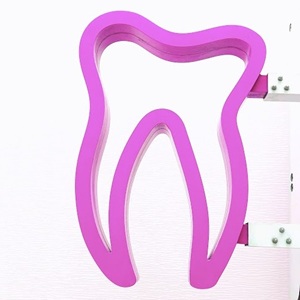 Pink Neon Leuchtzahn Wandmontage